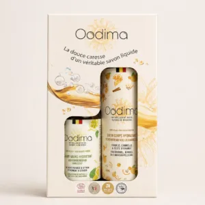 Coffret cadeau : savon corps 500 ml + savon mains 250 ml